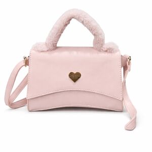 Olivia & Kate Blush Pink Faux Fur Handle Crossbody Bag